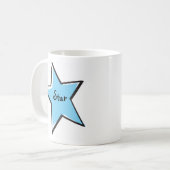 Cutout Light Blue Star Tasse (Vorderseite Links)