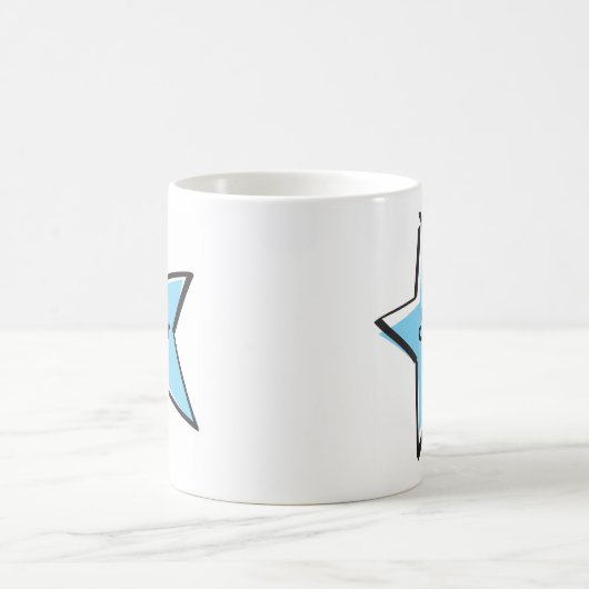 Cutout Light Blue Star Tasse (Mittel)