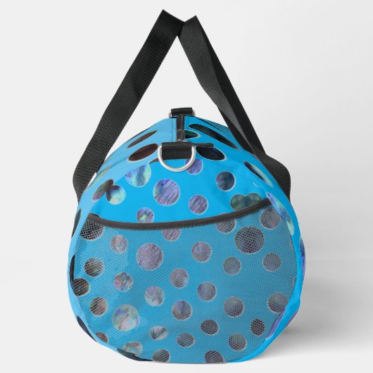 Cutout-Spots mit blauer Muschel Duffle Bag (Rechts)