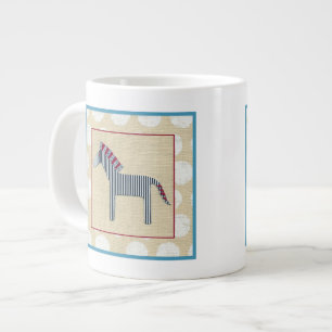 Cutout Zebra auf Cream Background Jumbo-Tasse