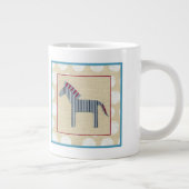 Cutout Zebra auf Cream Background Jumbo-Tasse (Rechts)