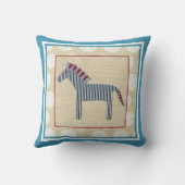 Cutout Zebra auf Cream Background Kissen (Rückseite)