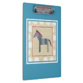 Cutout Zebra auf Cream Background Klemmbrett (Rechts)