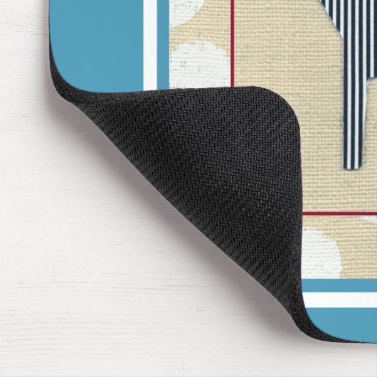 Cutout Zebra auf Cream Background Mousepad (Ecke)