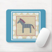 Cutout Zebra auf Cream Background Mousepad (Mit Mouse)