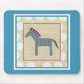 Cutout Zebra auf Cream Background Mousepad (Vorne)