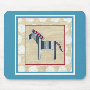 Cutout Zebra auf Cream Background Mousepad