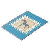 Cutout Zebra auf Cream Background Notizblock (Linke Seite)