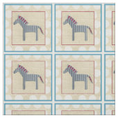 Cutout Zebra auf Cream Background Stoff (Muster)