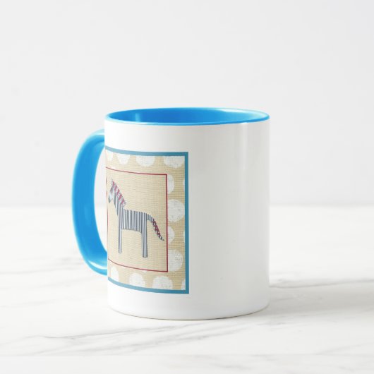 Cutout Zebra auf Cream Background Tasse (Vorderseite Links)