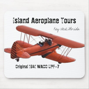 cutoutbiplane, Insel-Flugzeug-Ausflüge, Key West… Mousepad