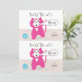 Cuttable Hübsch Kitty Valentine Card Pair Dankeskarte (Stehend Vorderseite)