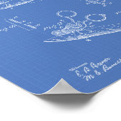 Cutter für Zigarren 1906 Patent Art Blueprint Poster (Ecke)