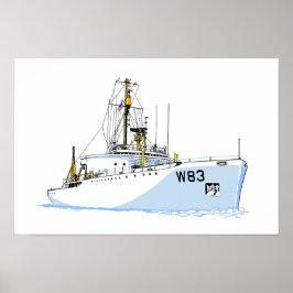 Cutter Mackinaw (W-83) der US-Küstenwache früh Poster