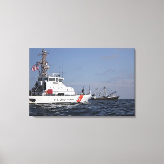 Cutter Marlin von der US-Küstenwache kontrolliert Leinwanddruck (Vorderseite)