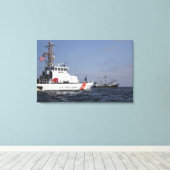 Cutter Marlin von der US-Küstenwache kontrolliert Leinwanddruck (Insitu (Holzboden))