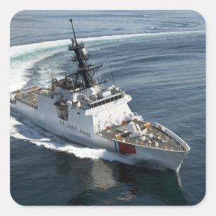 Cutter Waesche der US-Küstenwache 2 Quadratischer Aufkleber