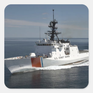 Cutter Waesche der US-Küstenwache 3 Quadratischer Aufkleber