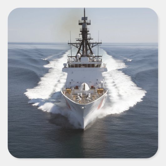 Cutter Waesche der US-Küstenwache Quadratischer Aufkleber (Vorderseite)