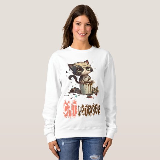 "Cuttest Catastrophic Kitten Chaos" Sweatshirt (Vorne ganz)