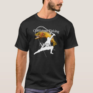 Cutthroat Fischen Ninja Dunkler Fischfang T-Shirt