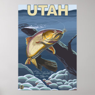 Cutthroat Foreut FishingUtah Poster