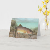 Cutthroat-Trout-Logo Karte (Gelbe Blume)