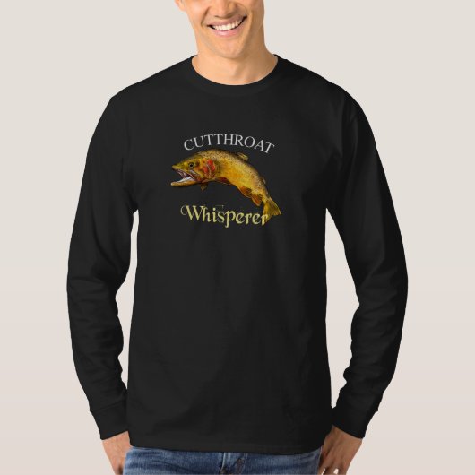 Cutthroat Trout Whisperer Dark Long Sleeve T-Shirt (Vorderseite)