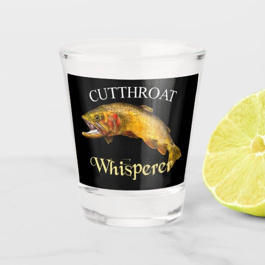 Cutthroat Trout Whisperer Dark Schnapsglas (Vorderseite)