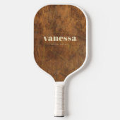 Cutting Block Minimal Modern Classic Name Pickleball Schläger (Rückseite)