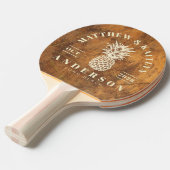 Cutting Block Tropical Pineapple Wedding Crest Tischtennis Schläger (Vorderseite)