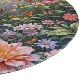 CUTTING BOARD - Butterflies in the Garden - Round Schneidebrett (Ecke)