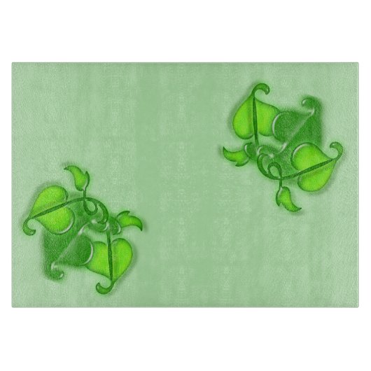 Cutting Board - Cluster von grünen Blätter Schneidebrett (Vorderseite)