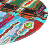 Cutting Board Collapse Reflection Abstract Design Schneidebrett (Ecke)