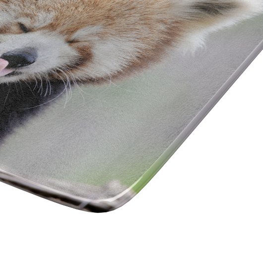 Cutting Board Foto Rote Panda , Tiere 0218. Schneidebrett (Ecke)