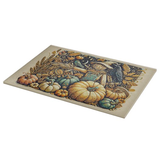 CUTTING BOARD - Guarding the Pumpkin Patch Schneidebrett (Ecke)
