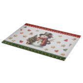 Cutting Board Large Snowman and Christmas Cookies Schneidebrett (Ecke)