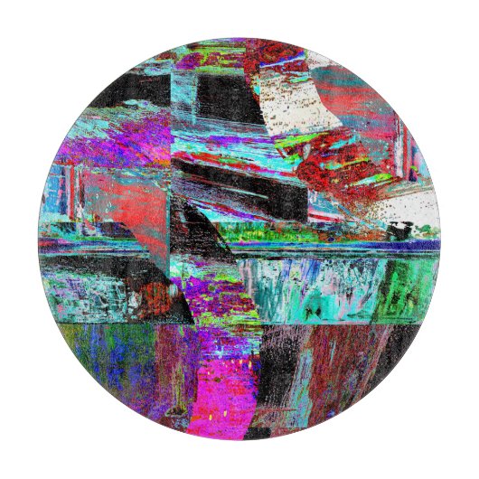 Cutting Board – Neon Pulse Schneidebrett (Vorderseite)