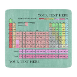 Cutting Board Periodic Table Rounded Corners Schneidebrett