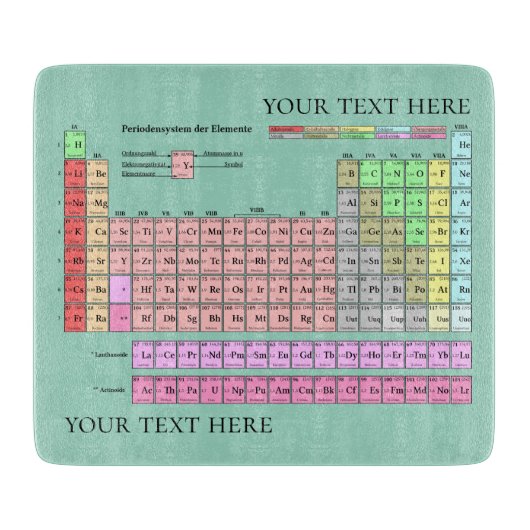 Cutting Board Periodic Table Rounded Corners Schneidebrett (Vorderseite)