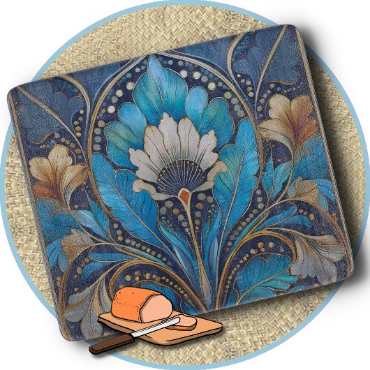 CUTTING BOARD - Retro Art Deco #5 - Rectangular Schneidebrett