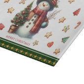 Cutting Board Small Snowman and Christmas Cookies Schneidebrett (Ecke)