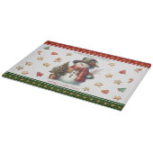 Cutting Board Small Snowman and Christmas Cookies Schneidebrett (Ecke)