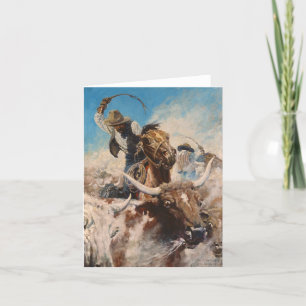 Cutting by Newell Convers Wyeth Dankeskarte