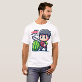 Cutting Watermelon - Melon Chainsaw T-Shirt (Vorne ganz)