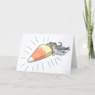 "Cuttlecorn" Halloween Kopffüßer-Karte Karte