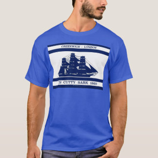 Cutty Sark auf blau weiß 2 T-Shirt