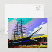 Cutty Sark in Greenwich, London. Postkarte (Vorne/Hinten)
