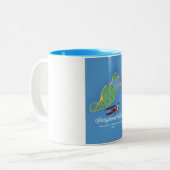 Cuttyhunk Insel Gosnold, Massachusetts Karte Zweifarbige Tasse (Vorderseite Links)