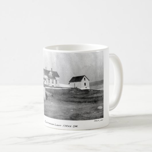 Cuttyhunk Leuchtturm Kaffeetasse (VorderseiteRechts)
